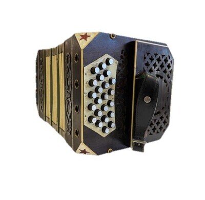 E.GLASS & SONS BANDONEON CONCERTINA VINTAGE W CASE 23 bass and 28 treble buttons