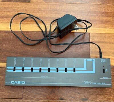 Vintage Casio TB-1 Midi Thru Box - Tested Still Works Great!
