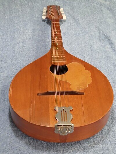 8 string A-Style Teardrop Mandolin 1970s W/ New Strings, Made In Leningrad, USSR