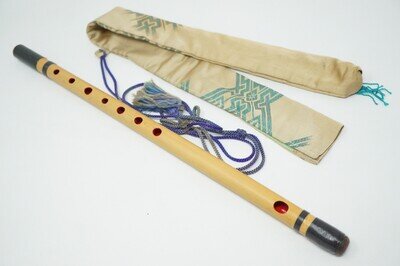 Japanese Shinobue Bamboo Flute Vintage in Bag Original from Japan 0312E6