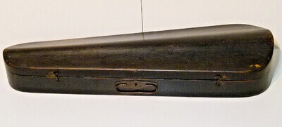 VINTAGE/ANTIQUE WOODEN COFFIN CASE HARD-CASE THREE-QUARTER 3/4 SIZE VIOLIN