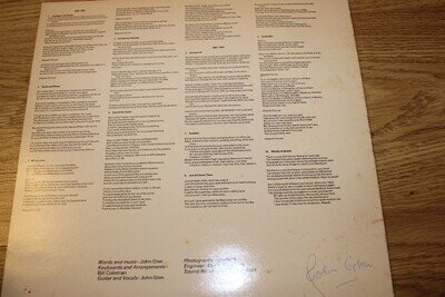 JOHN GLEN VINYL LP BOOKS AND SHOES - SIGNED ALBUM BECK735