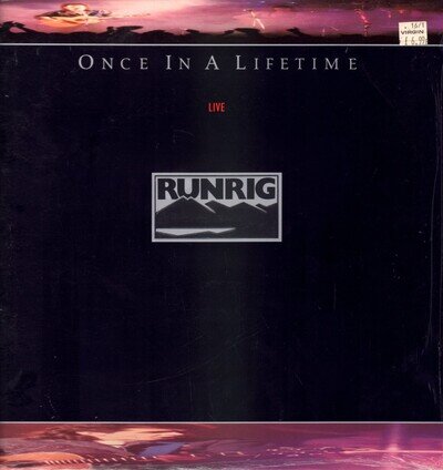 Runrig Once In A Lifetime (Live) LP vinyl UK Chrysalis 1988 with inner and A1/B1