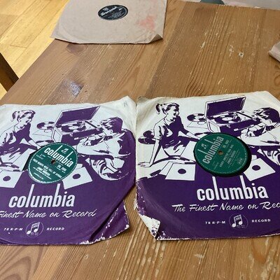 2x Jimmy / Jimmie Rodgers 10 Inch Shellac Records - VG / E