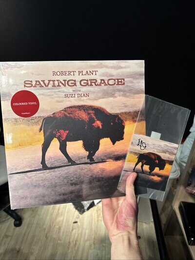 *SIGNED INSERT* ROBERT PLANT SAVING GRACE COLORED VINYL ALBUM LED ZEPPELIN