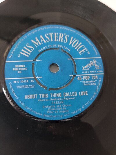 Fabian - About This Thing Called Love / String Along - 7" Single
