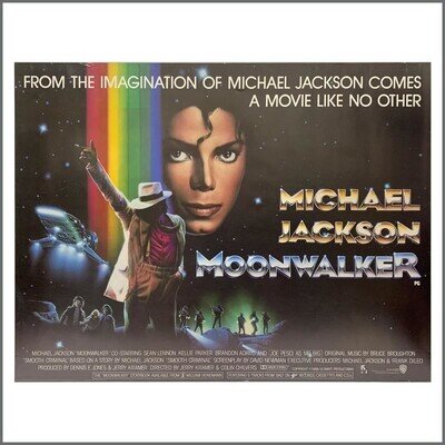 Michael Jackson 1988 Moonwalker Promotional Film Poster (UK)
