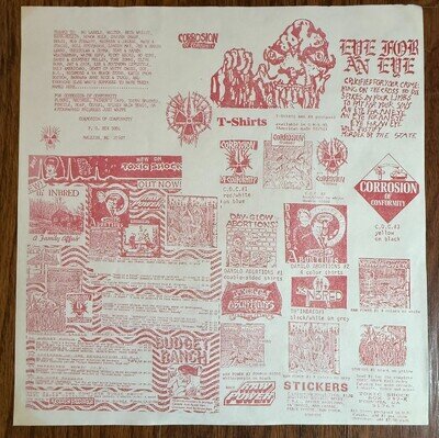 Corrosion of Conformity - Eye for an Eye Printed Insert ONLY VG+