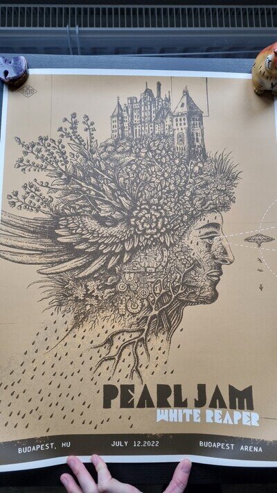 Pearl Jam Budapest 2022 Tour Poster