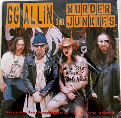 G.G. Allin & The Murder Junkies Terror in America Hand Signed by Merle Allin LP