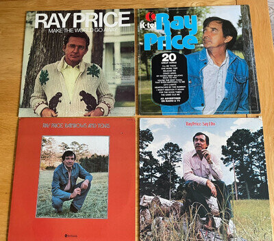 4 Ray Price Vinyl LP Albums