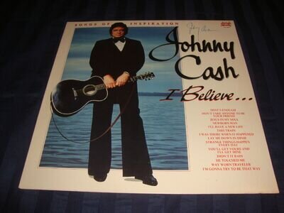Johnny Cash I Believe... LP Signed (cover only)