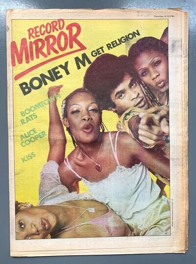 1978 UK MAGAZINE BONEY M KISS SOLO ALBUMS BARRY WHITE POSTER RECORD MIRROR