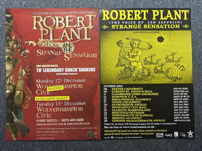 TWO RARE ORIG 72x51cm BILLBOARD/RECORD STORE POSTERS - ROBERT PLANT (2005)