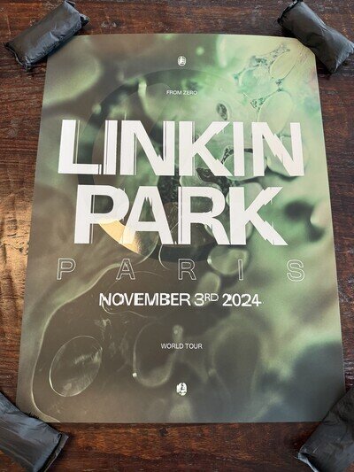 Rare LINKIN PARK VIP 2024 PARIS Limited #364/1400 Poster La Defense