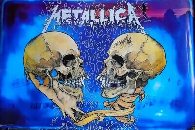 METALLICA RARE ORIGINAL SAD BUT TRUE CONCERT TOUR POSTER 1992 BY BROCKUM USA