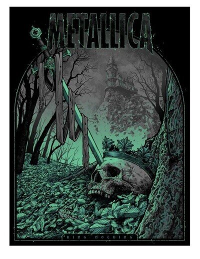 Metallica KING NOTHING Load album numbered poster Dan Dippel NOT FOIL LP promo