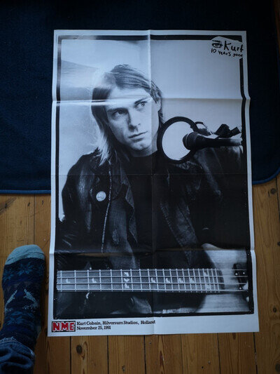 ***Vintage 2001 NME Nirvana Kurt Cobain Double Sided Poster MINT*** 61x93cm