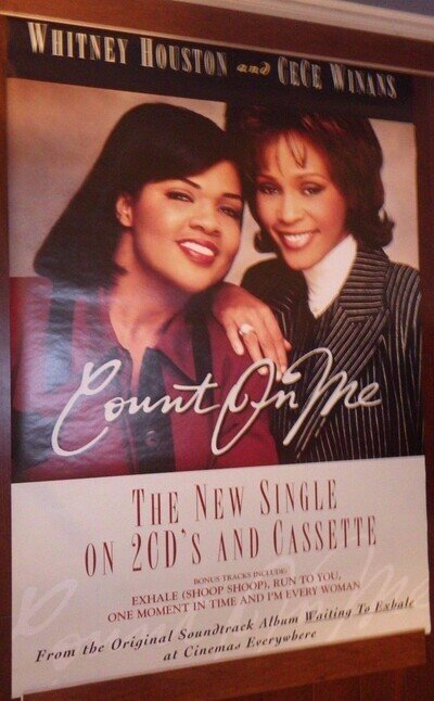 Whitney Houston 1995 Count On Me CeCe Williams Waiting Exhale Bus Shelter Poster