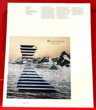 Renaissance Prologue/Olivia Newton-John Album Cover Art PICTURE/PRINT 9.5"x 7.5"