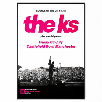 The K's Concert Poster UK Concert Friday 03 July 2026 Manchester Poster A5-A1