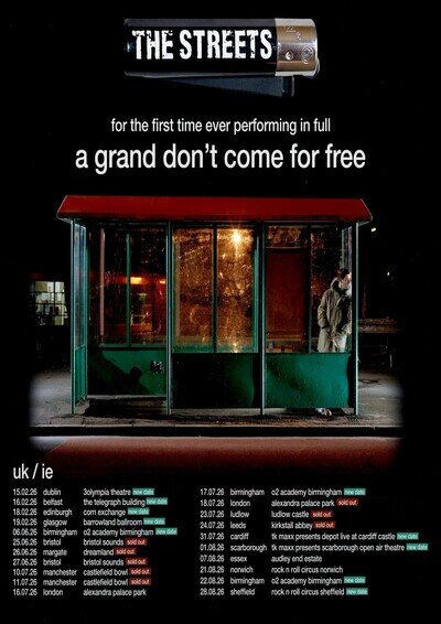 The Streets UK Tour 2026 A3 A4 Print Poster Music Album Unframed