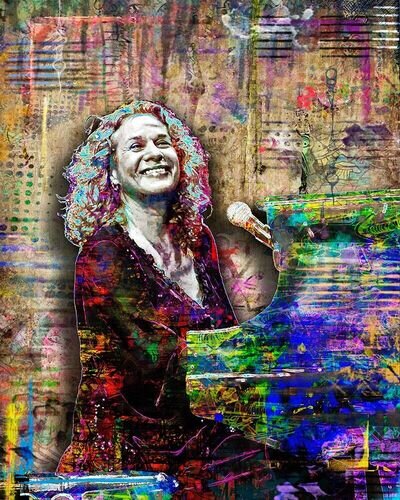 CAROLE KING 16x20inch Pop Art Poster Carole King Tribute Print Free Shipping US