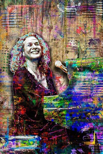 CAROLE KING 13x19inch Pop Art Poster Carole King Tribute Print Free Shipping US