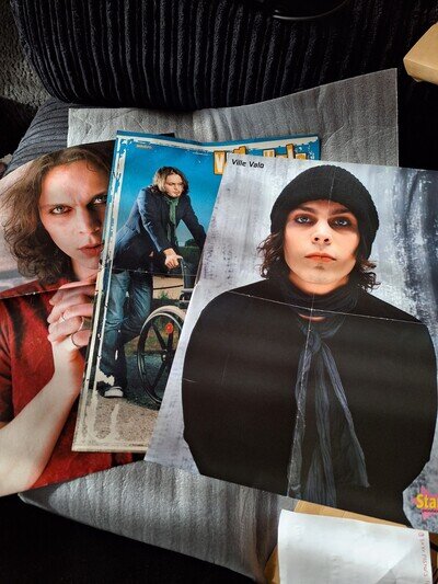 *REDUCED *3 X HIM / Ville Valo Double Europian Posters RARE - GRAB A BARGAIN
