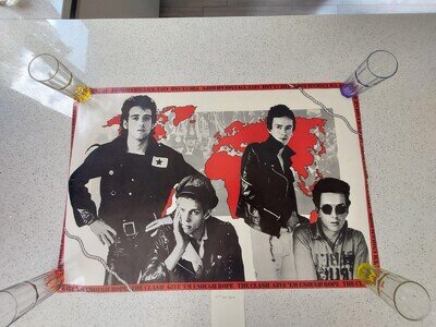 The Clash Original Give Em Enough Rope Poster Double Sided Rare Unfolded Punk