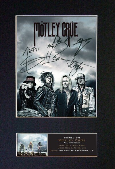 #783 MOTLEY CRUE The Dirt Quality Autograph Mounted Signed reproduction PRINT