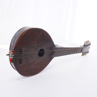 Antique Mandola Mandolin Cistern Plucked Instrument 9 String Musical Instrument Approx 68cm