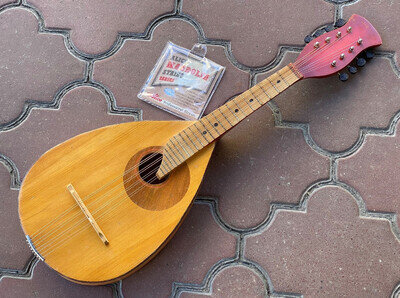 Vintage Mandolin 8 strings original vintage Soviet Era folk Instrument