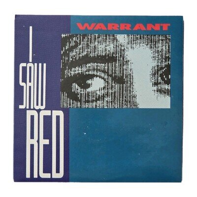 WARRANT "I Saw Red / (Acoustic)" RARE MINT 1990 AUSSIE PICTURE SLEEVE 7" SINGLE