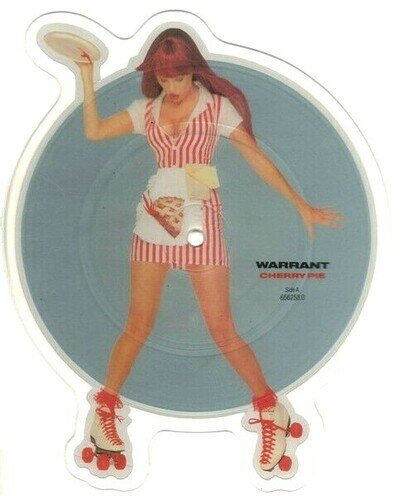 NM/NM Warrant Cherry Pie Shaped VINYL Picture Disc Ratt Bon Jovi Def Leppard