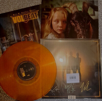 Volbeat - God Of Angels Trust, Limited Edition Orange Vinyl Signed Art Card
