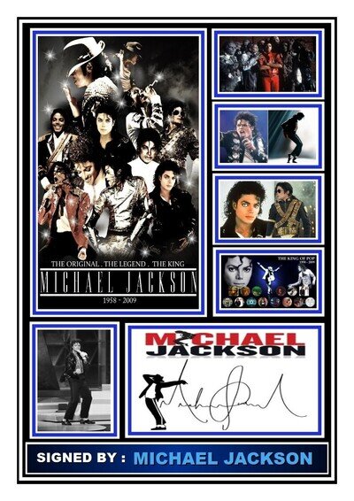 157) michael jackson signed photograph great gift **********************