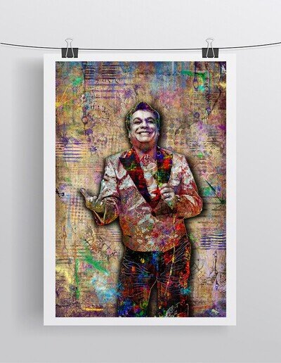 Juan Gabriel 24x36in Poster, Juan Gabriel Pop Art Print Free Shipping