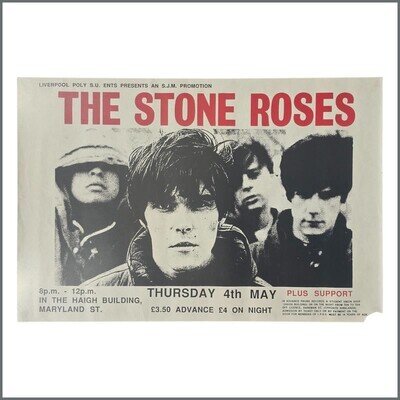 The Stone Roses 1989 Liverpool Polytechnic Concert Poster (UK)