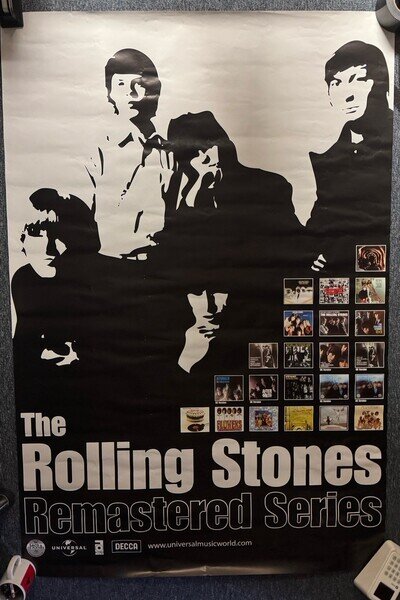 RARE VINTAGE 2002 ROLLING STONES BILLBOARD POSTER - MASSIVE 153CM X 103CM UNUSED