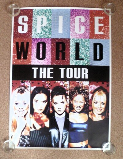 UNOFFICIAL SPICE GIRLS POSTER IN PORTRAIT SPICE WORLD THE TOUR 60x84cms (462)