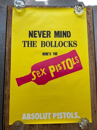 Sex Pistols ,Original Absolute Pistols Advertising Poster