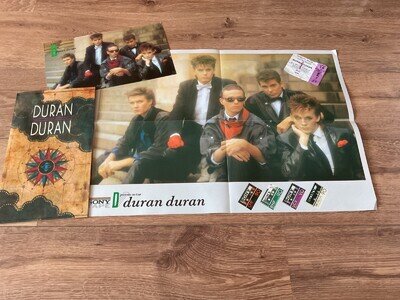 Duran Duran -Seven & The Ragged Tiger Tour Programme plus posters & ticket stub