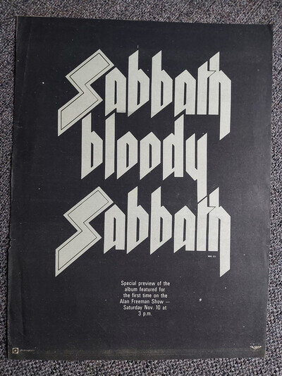 BLACK SABBATH - Sabbath Bloody Sabbath - 1973 "Sounds" Advert /Poster