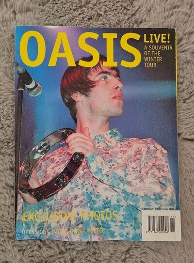 Oasis Live 1995 Winter Tour Souvenir Poster Magazine