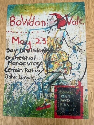 Joy Division rare Bowdon Vale poster on art paper