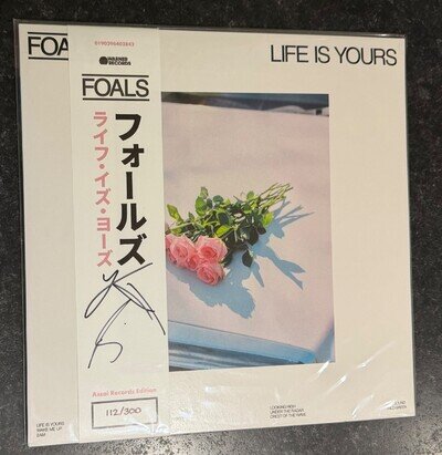 Foals Life Is Yours White Vinyl Signed Autographed Assai OBI Strip Hand Numbered