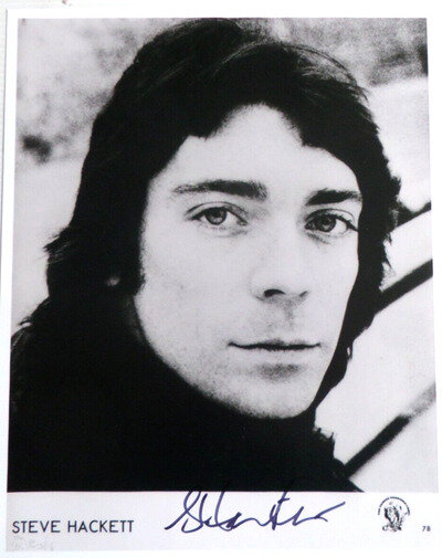 STEVE HACKETT AUTOGRAPHED 10 X 8 PHOTOGRAPH.