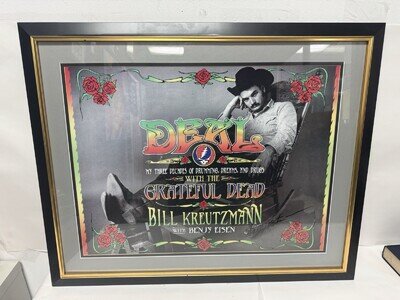Bill Kreutzmann Grateful Dead Signed Autograph Framed Deal Photo PSA LOA
