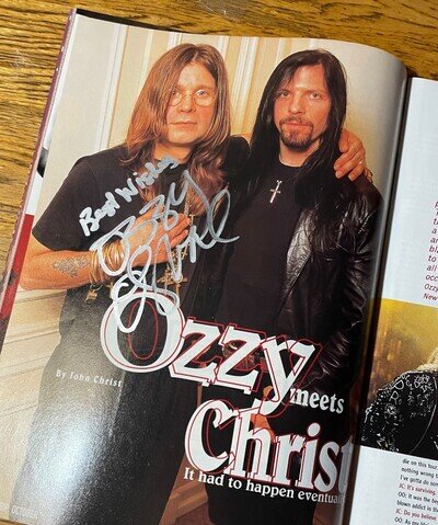 Ozzy Osbourne/ Autograph/ RIP Magazine/ 1995/ Heavy Metal/ Signed/ Sabbath/ Ozzy